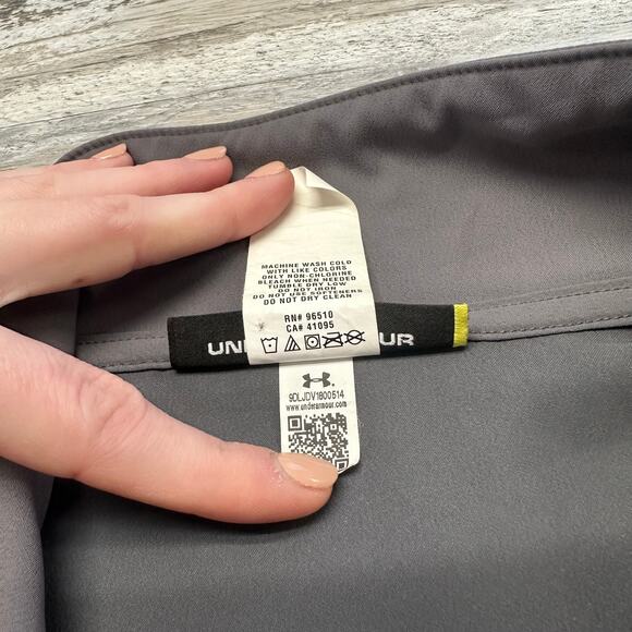 Under Armour Gray Mens L Full Zip Chicago Blackhawks Embroidered Jacket - Picture 5 of 9